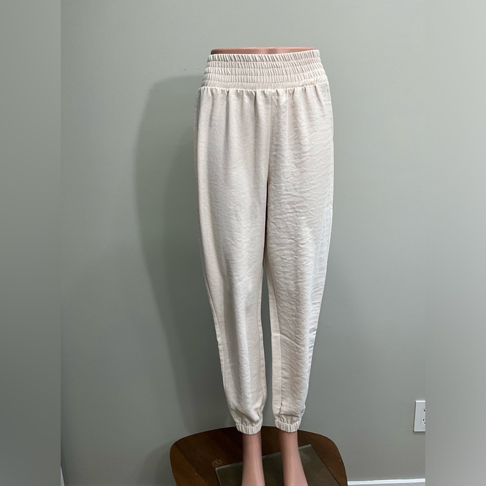 BB DAKOTA Cream Elastic Waist Jogger Pants Size XS